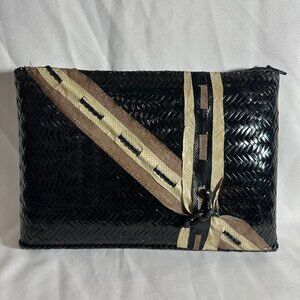 Handmade Basketweave Zippered Clutch